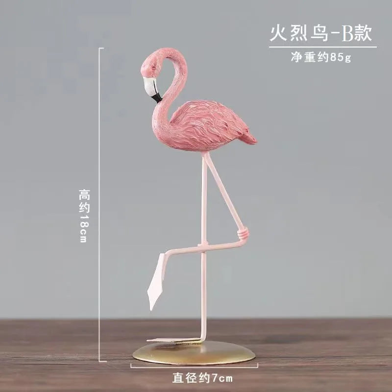 Creative  Flamingo Ornaments Home Living Room Bedroom Girl Room Decoration Props Resin Crafts