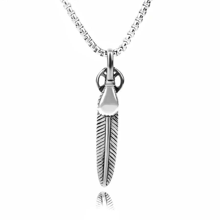 Retro Punk Cross Axe Alloy Titanium Steel Iron Plating Men's Pendant Necklace Men Pendant Necklaces