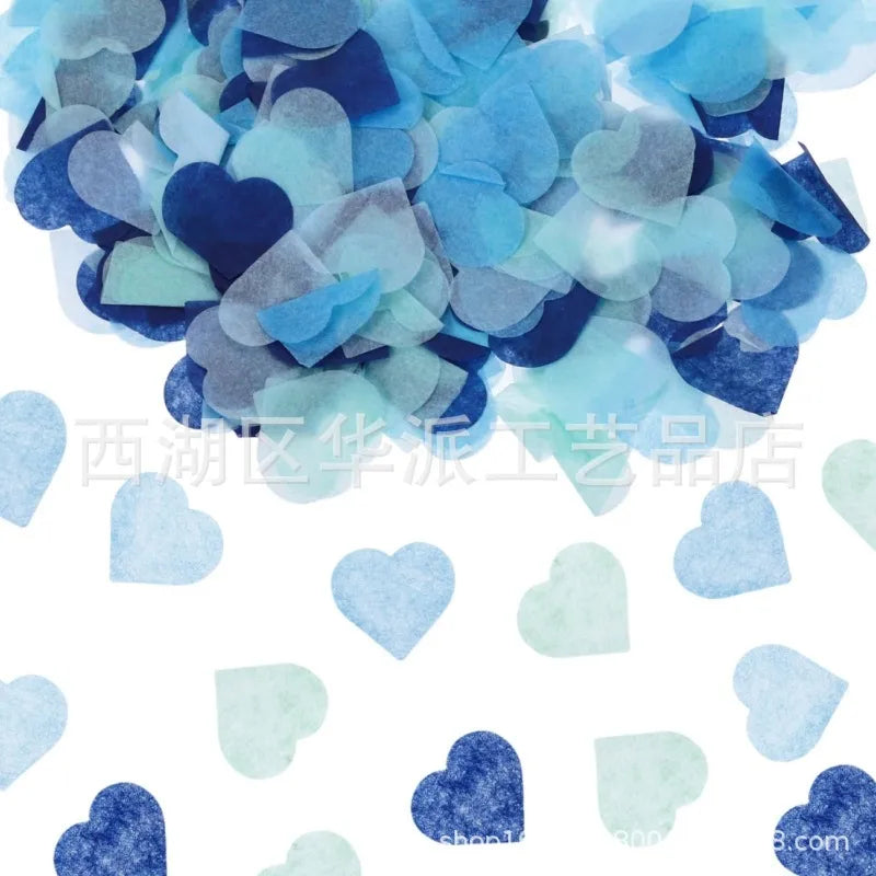 2.5cm heart-shaped love paper pieces Valentine's Day wedding venue hand-held throwing paper scraps transparent balloon filler