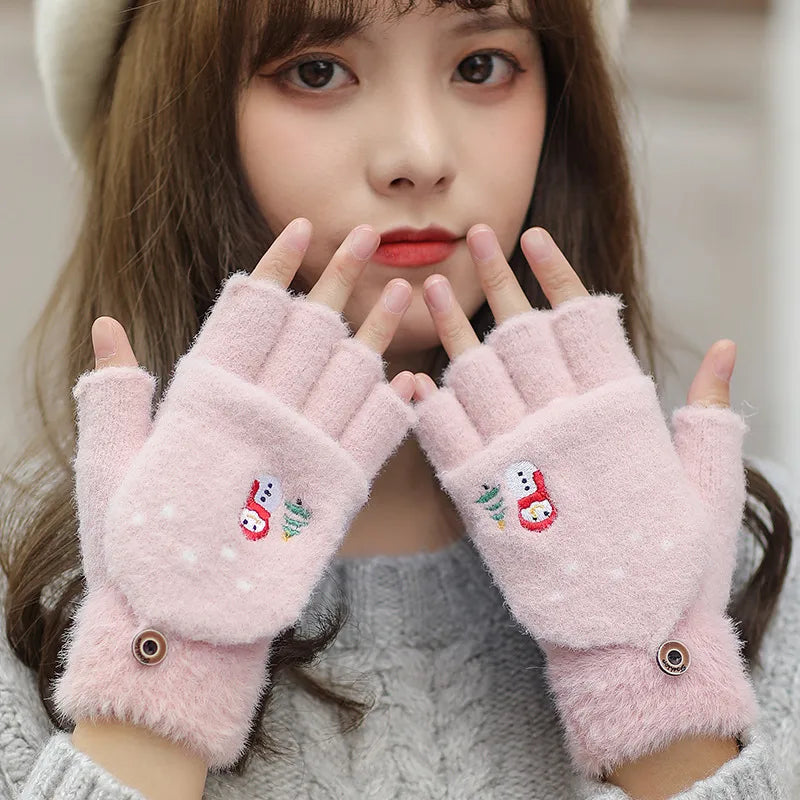 unisex simple style solid color gloves 1 set