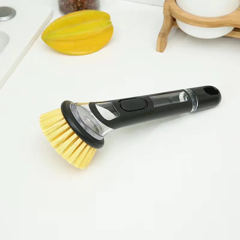 High quality long handle liquid washing pot brush stove dish cleaning brush kitchen household decontamination dishwashing brush long handle pot brush
