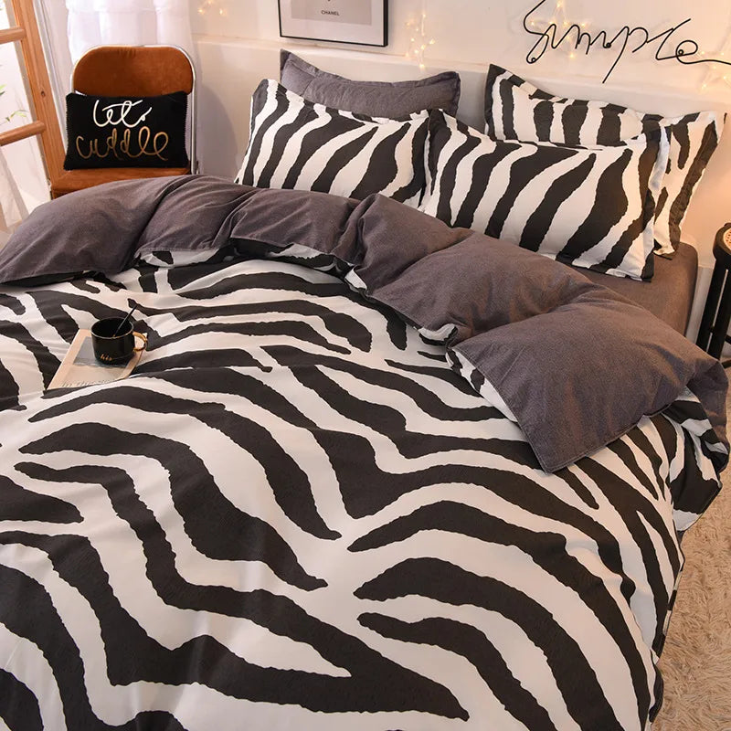 Factory wholesale Aloe cotton four-piece bedding set student dormitory quilt sheet 4-piece one-piece delivery