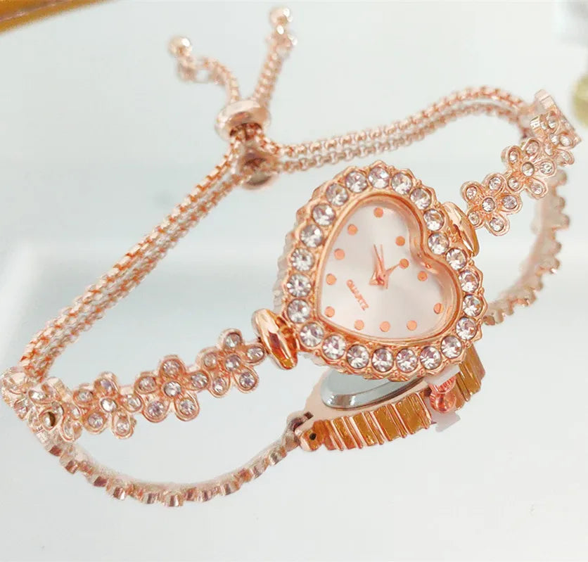 Elegant Lady Heart Shape Buckle Quartz Watch Women's Watches