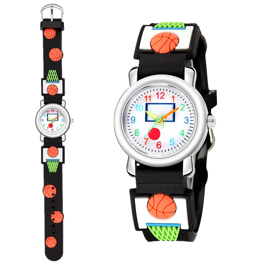3d embossed children's watch basketball pattern student sports watch elementary sports watch  nihaodropshipping wholesale