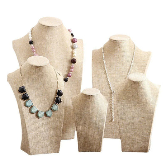 1 Piece Flannel Simple Style Solid Color Jewelry Display Bust