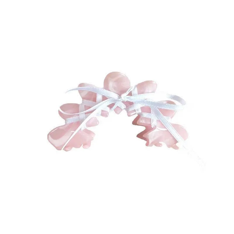 Ballet Style Acetate Hair Clip Shark Clamp Women's Sweet Butterfly Knot Hair Accessories For Back Of Head Hair Grabbing