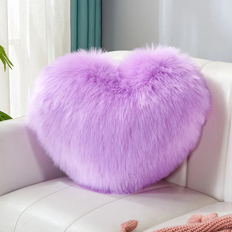 simple style classic style solid color flannel throw pillow