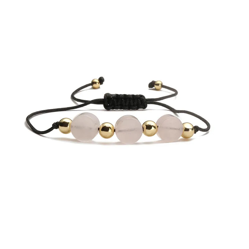 Classic Style Geometric natural stone turquoise Tiger Eye Drawstring Bracelets In Bulk