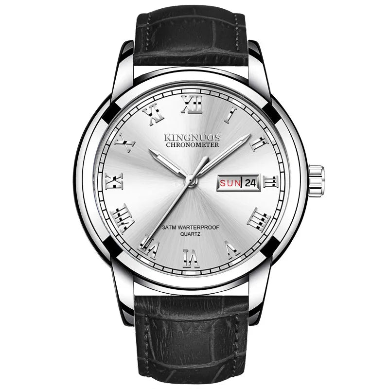 casual solid color double side snaps quartz men's watches