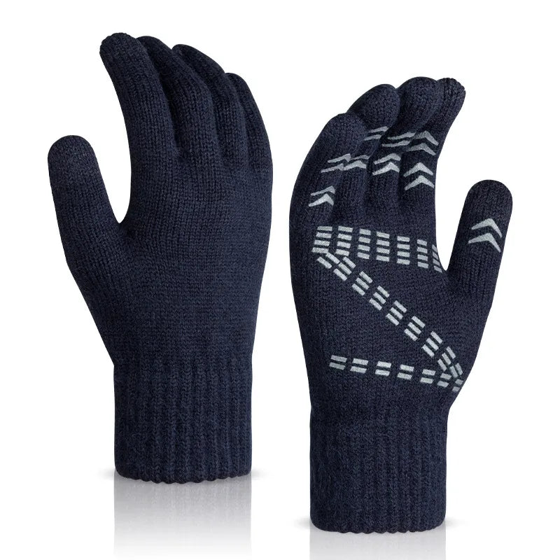 men's basic simple style solid color gloves 1 set