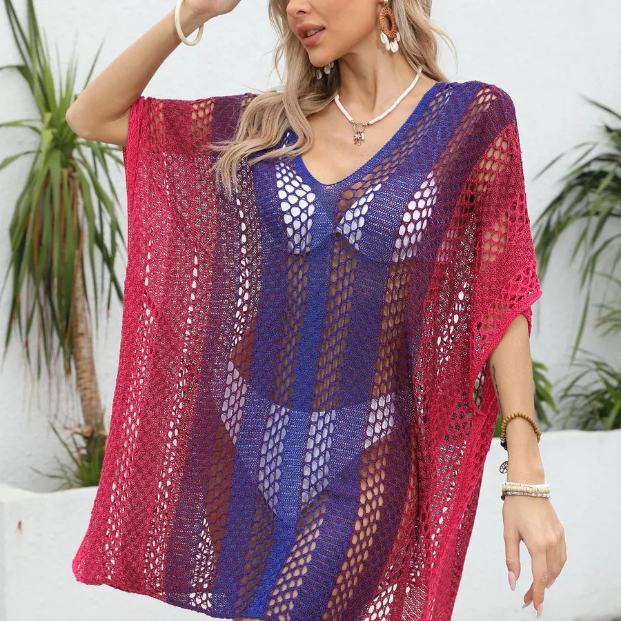Women's Gradient Color Streetwear Cover Ups