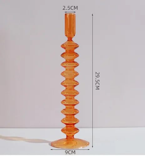 Simple Style Solid Color Glass candlestick