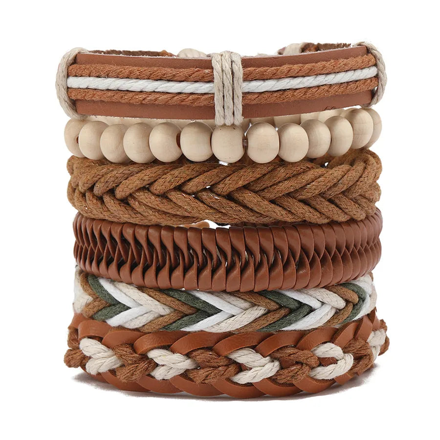 hip-hop solid color pu leather men's bangle 1 piece