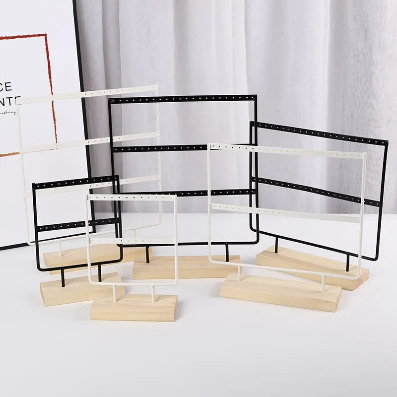 Wrought Iron Creative Earrings Pine Bottom Household Hanging Earrings Earrings Storage Jewelry Display Shelf Factory Wholesale