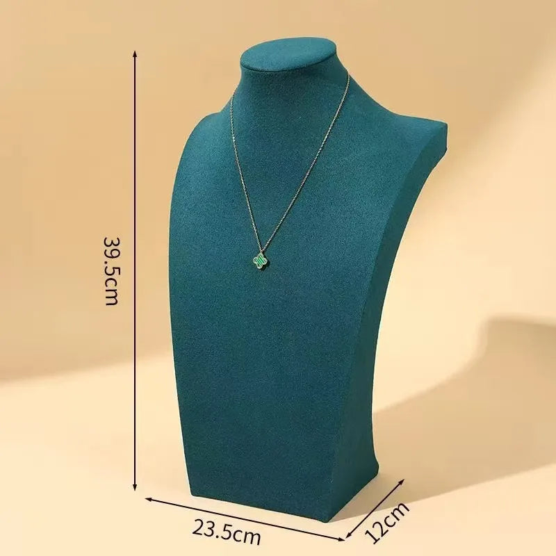 Modern Simplicity Jewelry Necklace Display Stand Counter Display Props Mannequin Pendant Holder Velvet Leather Material