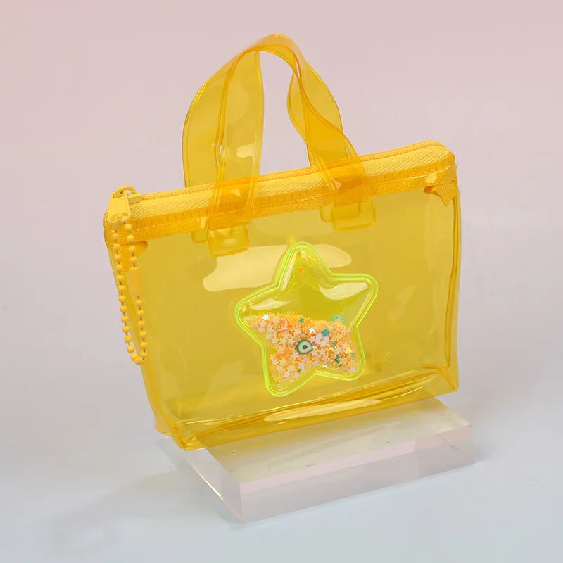 Women's Star Solid Color PVC Zipper Coin Purses