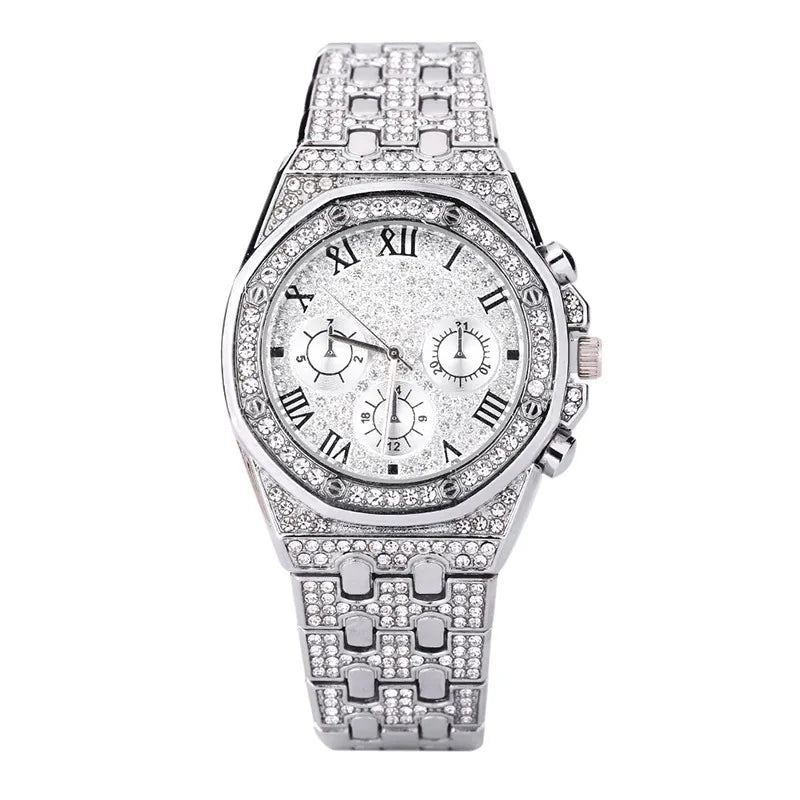 Casual Round Single Folding Buckle Quartz Men's Watches