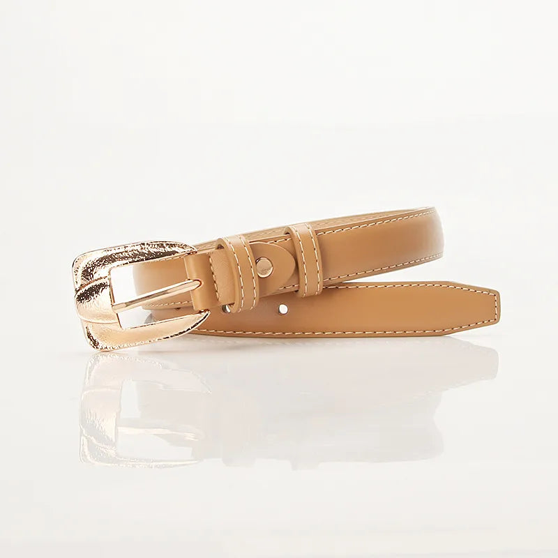 Simple Style Solid Color Pu Leather Alloy Unisex Leather Belts