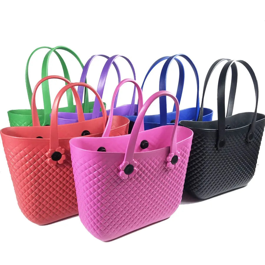 Women's Oversized EVA Solid Color Classic Style Square Open Handbag