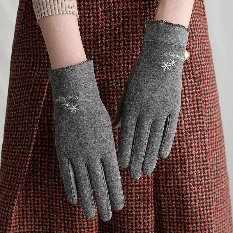 Women's Basic Simple Style Solid Color Gloves