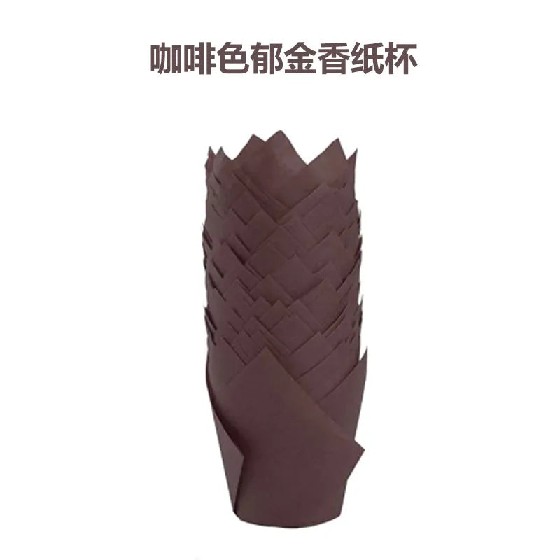 simple style solid color paper cake cups