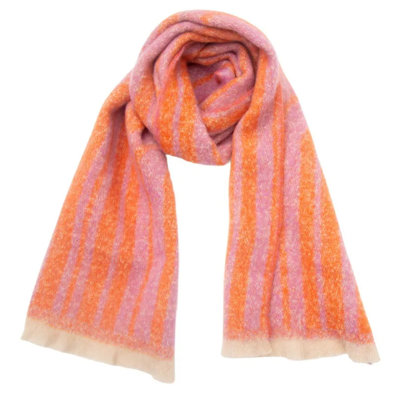 Women's Casual Simple Style Stripe Polyester Scarf