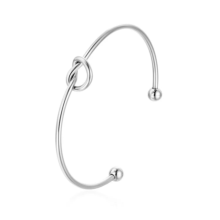 Retro Classic Style Geometric Flower 304 Stainless Steel Bangle In Bulk