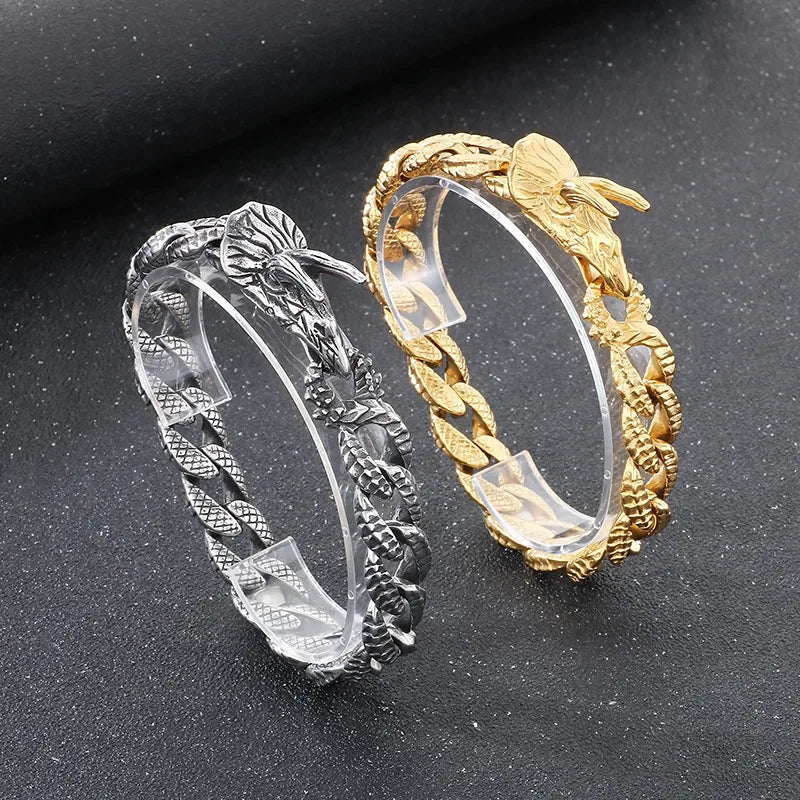 304 Stainless Steel 18K Gold Plated Geometric Bracelets