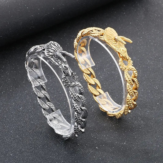 304 Stainless Steel 18K Gold Plated Geometric Bracelets