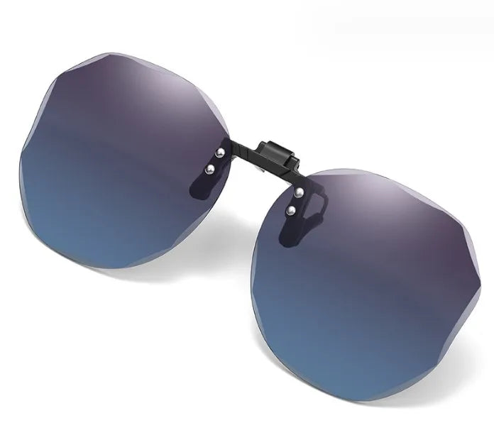 simple style solid color tac polygon clips men's sunglasses