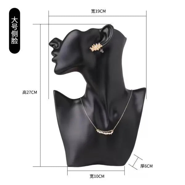 High-End Resin Portrait Jewelry Necklace Display Stand Nordic Style Counter Model Photography Props Integrated Design