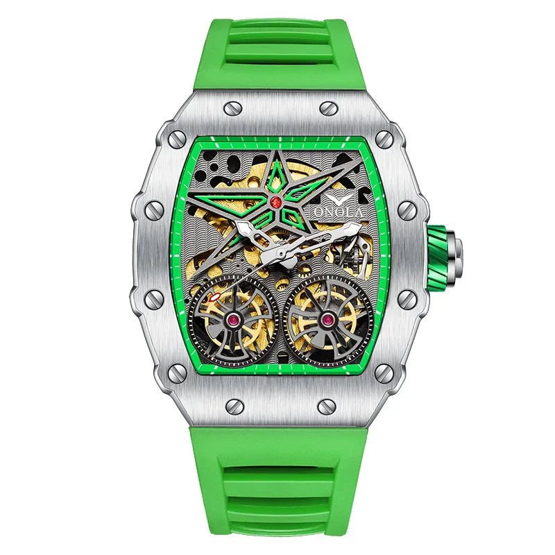 retro solid color buckle mechanical men's watches