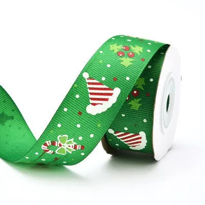 Christmas Decorative Ribbon 1cm 2cm Small Roll Colorful New Year Holiday Gift Wrapping Tassel Ribbon Jewelry Packaging Rope