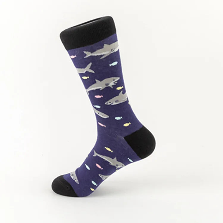 men's casual color block cotton ankle socks a pair