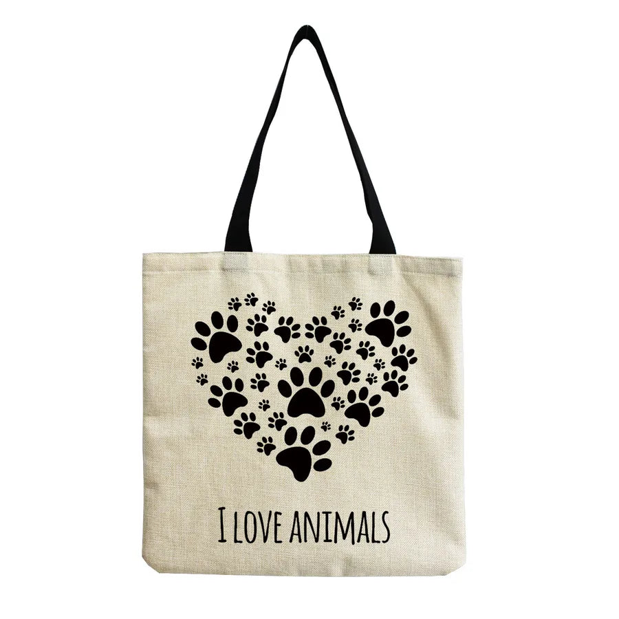 women's simple style letter shopping bags