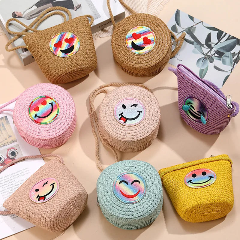 Beach Island Straw Bag Woven Bag Women's  New Seaside Bohemian Straw Bag Crossbody Small Bag Cute