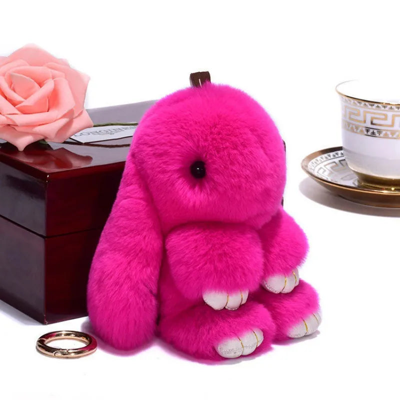 Simple Style Rabbit Artificial Wool Handmade Bag Pendant