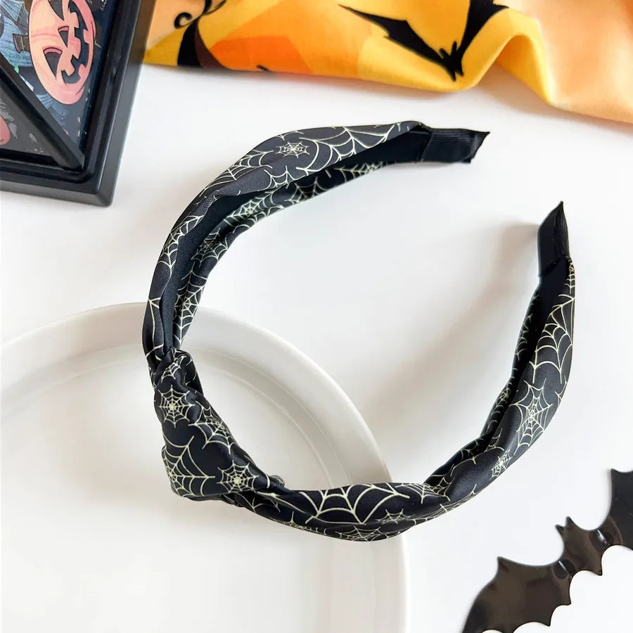 Halloween Skeleton Pumpkin Hairband New Style Funny High Top Knot Headband Atmosphere Feeling Hair Accessories Women's Headwear