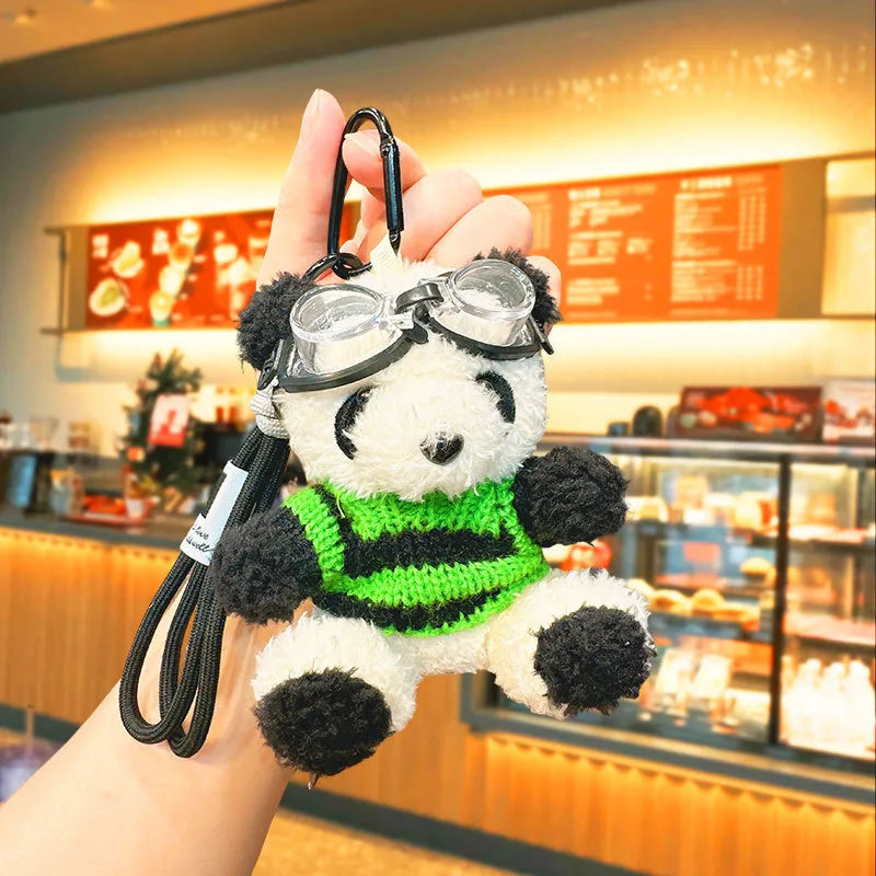 Cartoon Style Bear Polyester Women's Keychain