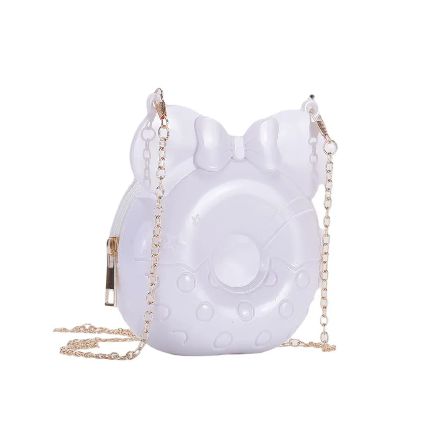 New Cute  Children's Bags Gel Bag Coin Purse Donut Mini Bag Shoulder Messenger Bag Foreign Trade