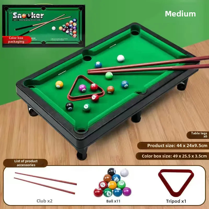 Simulation Children's Small Billiard Table Household Mini Billiard Table Toy Table 2-in -1 Parent-Child Interactive Gift