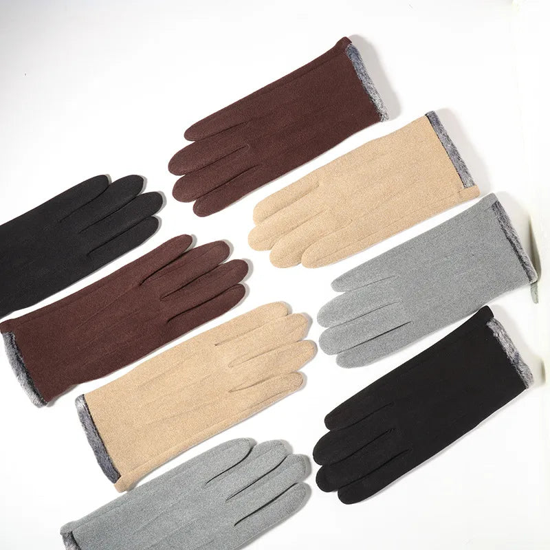 Men's Business Simple Style Solid Color Gloves