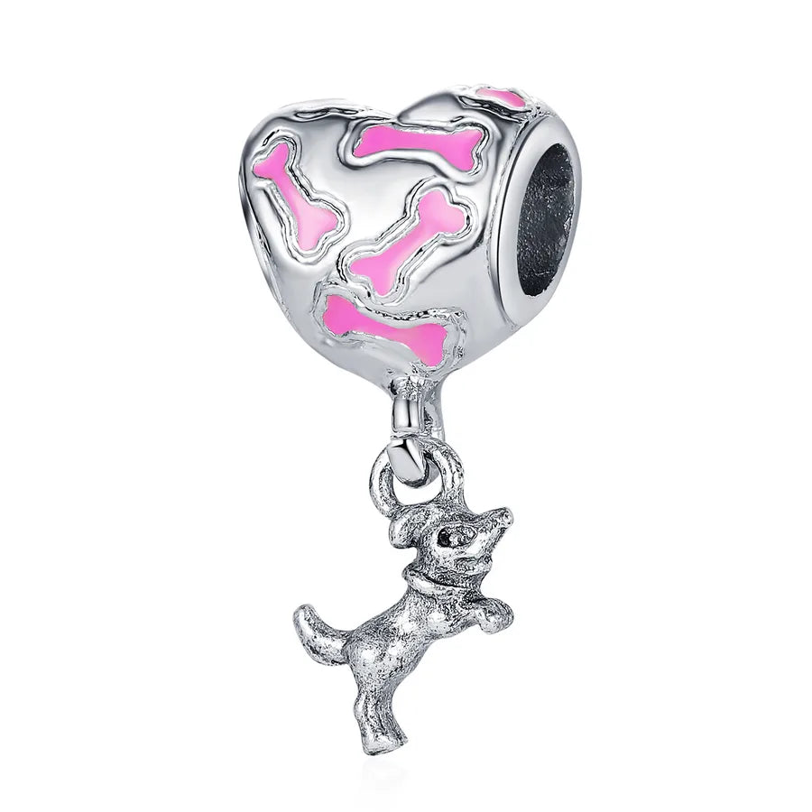 20 PCS/Package Diameter 10mm Alloy Letter Heart Shape Flower Beads