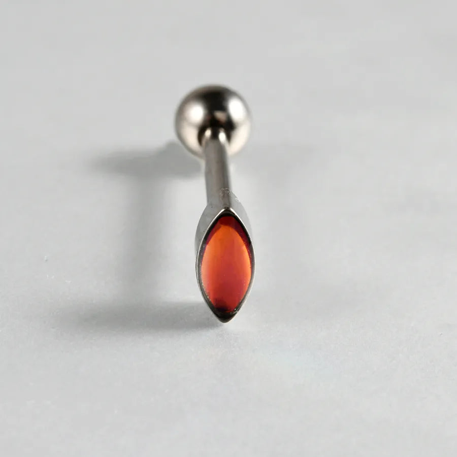 1 Piece Lip Rings Casual Elegant Vacation Coffin Horse Eye G23 Titanium Resin Opal Polishing Resin Opal Tongue Rings