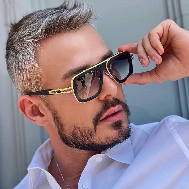 Casual Elegant Lady Solid Color Pc Square Full Frame Men's Sunglasses