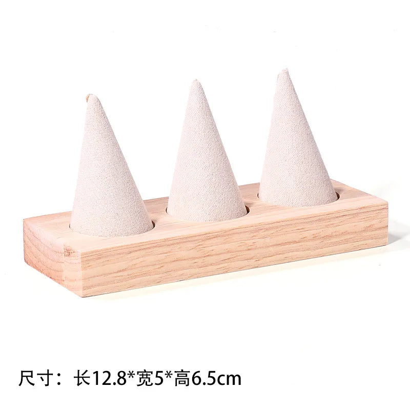 1 Piece solid wood Flannel Cute Modern Style Geometric Jewelry Display