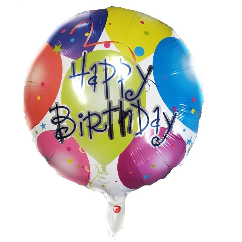 Birthday Cute Modern Style Letter Color Block Aluminum Film Birthday Balloons