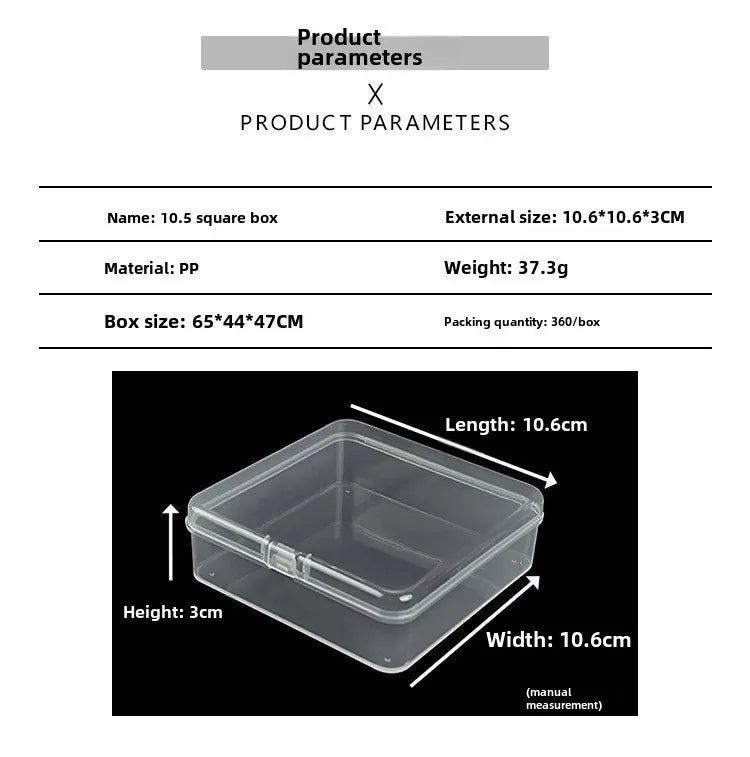 Transparent plastic packaging box hardware tools sample display box parts packaging box accessories Finishing Card storage box