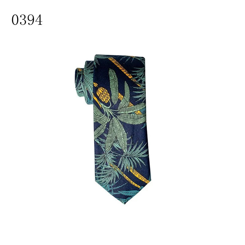 Casual Ditsy Floral Plant Cotton Men's Tie