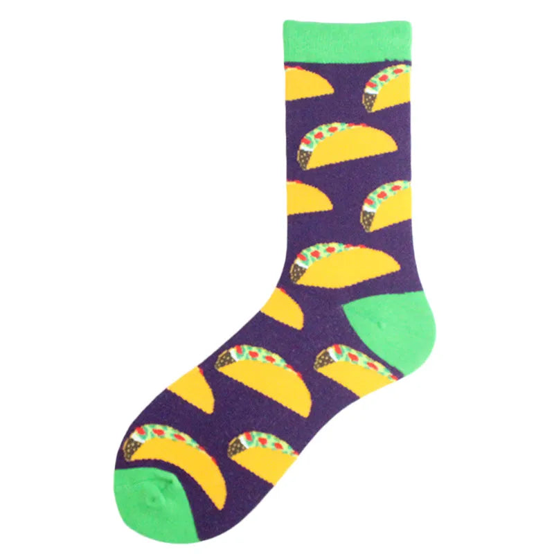 men's casual letter cotton polyester cotton crew socks a pair